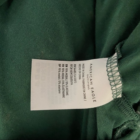 NWT AE floral smocked tie-front t-shirt - Picture 5 of 8